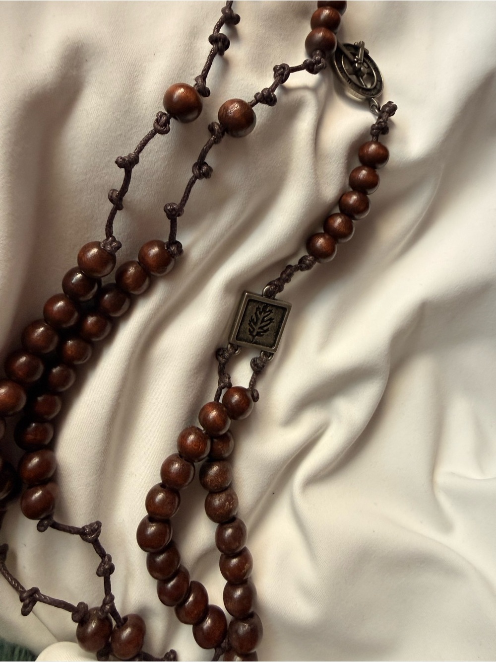 Wood Wood Bead Rosary / Prayer Necklace Bead Rosary / Prayer Necklace